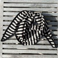 Dreieckstuch 100% Wolle "Schwarz-beige"