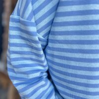 Langarm Shirt "Streifen"blau-hellblau" One Size