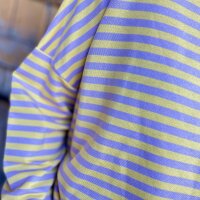 Langarm Shirt "Streifen"gelb-flieder" One Size