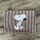 Kosmetiktasche Snoopy Streifen "taupe-braun"