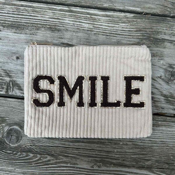 Kosmetiktasche Smile beige-braun
