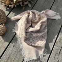 Viskosetuch "Paisley" 60x60 mit Fransen...