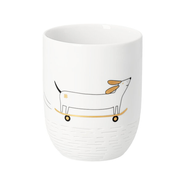 Becher "Dackel Skateboardl" von Räder