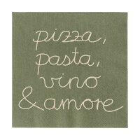 Serviette 33x33 "Pizza, Pasta, Vino &...