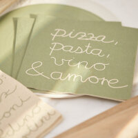 Serviette 33x33 "Pizza, Pasta, Vino &...