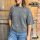 Halbarmpullover Herzchen "grau-pink" One Size