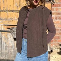Cordweste braun One Size