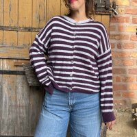 Strickjacke Elia Streifen "flieder-lila" One Size