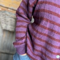 Strickjacke Elia Streifen "bordeaux-lila" One Size