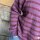 Strickjacke Elia Streifen "bordeaux-lila" One Size