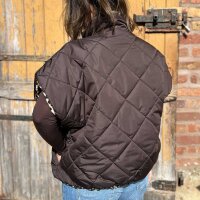 Wende-Steppweste braun-Leo One Size