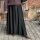 Satinrock lang schwarz One Size