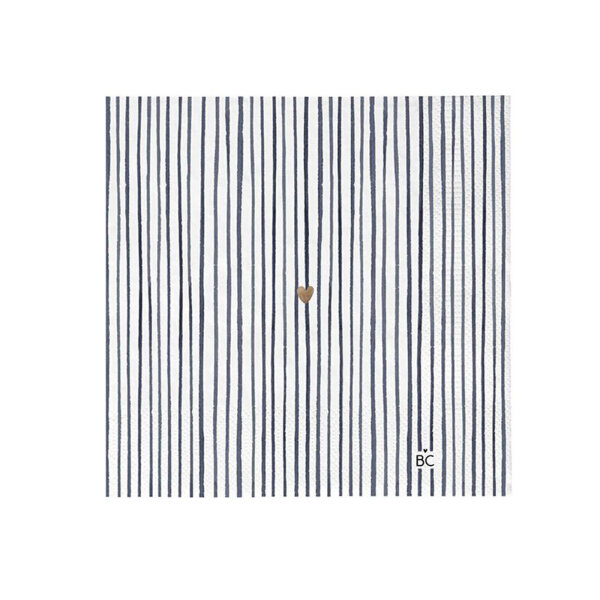 Servietten / Napkin "White Stripes Blue" von Bastion Collections