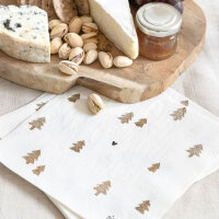 Servietten / Napkin "White/Xmas Trees Brown"...