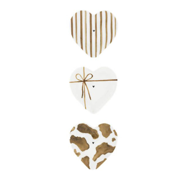 Herzteller "white brown" von Bastion Collections