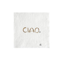 Servietten / Napkin "White/CIAO" von Bastion...