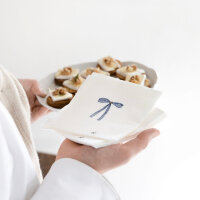 Servietten / Napkin "White/Little Bow blue" von Bastion Collections