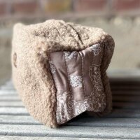 Kosmetiktasche "Teddy-Paisley" taupe