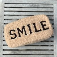 Kosmetiktasche Teddy "Smile" beige