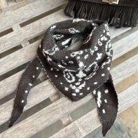 Mini-Dreieckschal "Paisley" braun