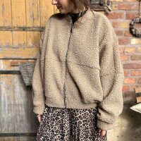 Teddyjacke Oversize beige