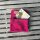 Leder-Portemonnaie S Velours pink