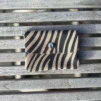 Leder-Portemonnaie S Zebra