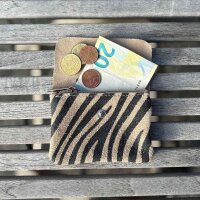 Leder-Portemonnaie S Zebra