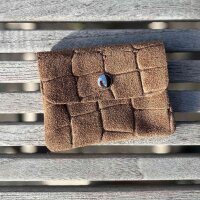 Leder-Portemonnaie S Kroko nougat