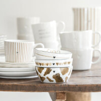 Schälchen / Bowl Sauce white/brown print von Bastion Collections
