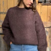 Mohairpullover braun