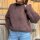 Mohairpullover braun