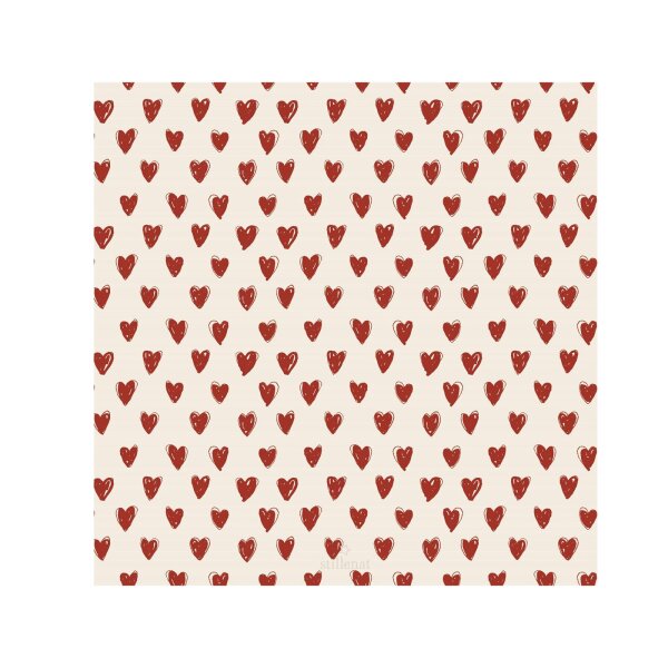 Serviette 20x20 "rote Herzen" von IB Laursen
