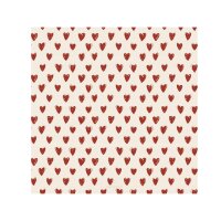 Serviette 20x20 "rote Herzen" von IB Laursen