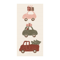 Serviette "Autos auf dem Weihnachtsheimweg" von...
