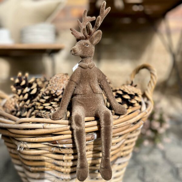 Kantenhocker Hirsch braun klein