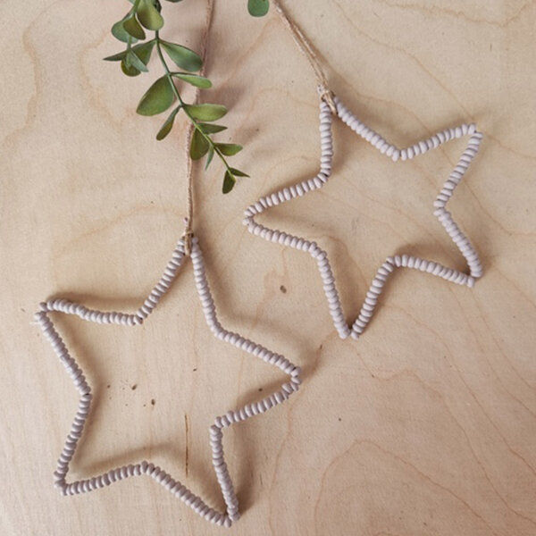 Holzperlenstern "Bead stars" mushroom