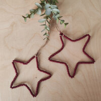 Holzperlenstern "Bead stars" rot
