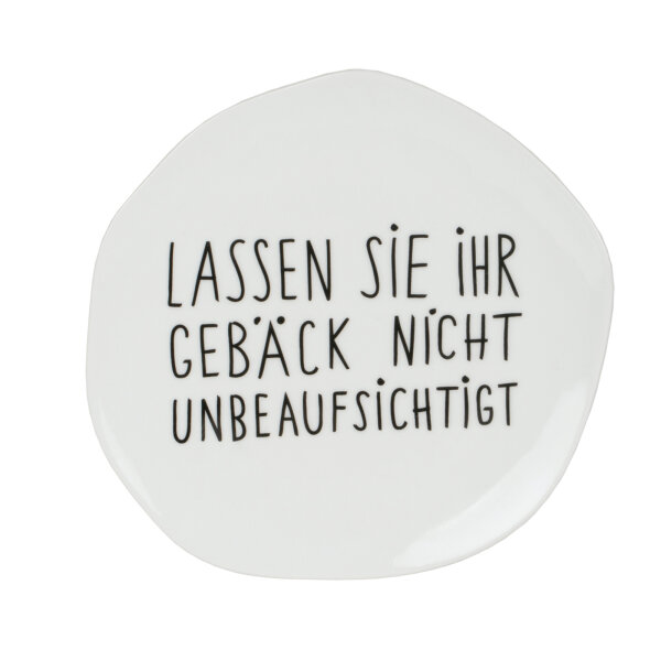 Kleiner Teller "Lassen Sie ihr Gebäck..." von Räder