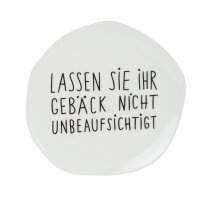 Kleiner Teller "Lassen Sie ihr Gebäck..."...