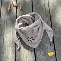 Mini-Dreieckstuch "Leo-Herz" taupe