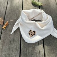 Mini-Dreieckstuch "Leo-Herz" creme