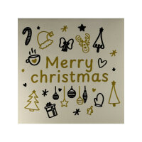 Bunte Fliese "Merry Christmas" von Yett