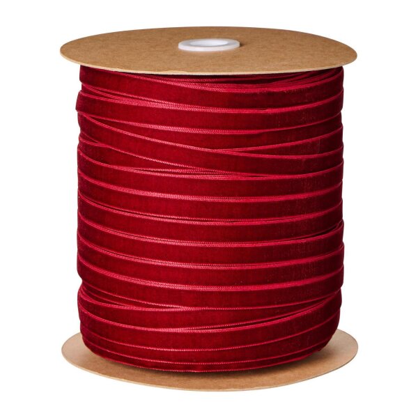 Veloursband "bordeaux" 1 Meter von IB Laursen