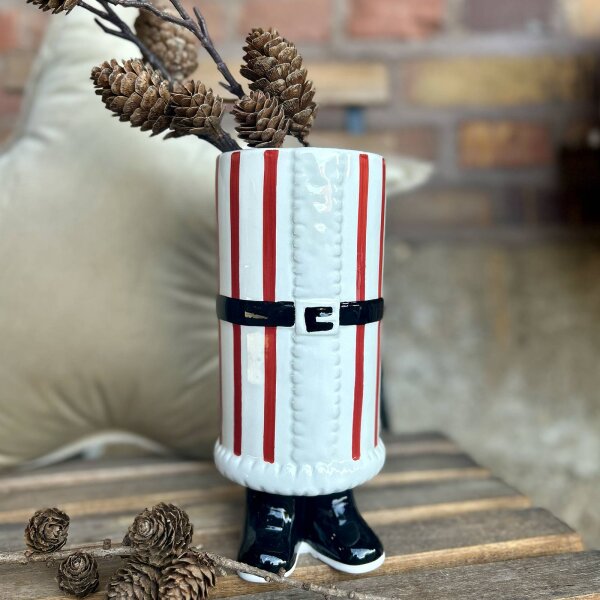 Vase Weihnachtsmann rot