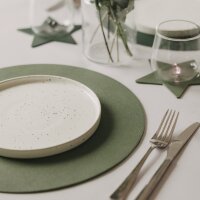 Wendbares Platzset "Merry Christmas" grün von Eulenschnitt