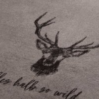 Savona Wohndecke "Alles halb so wild" braun von David Fussenegger
