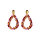 Boho Perlen Tropfenohrringe pink-orange von Biba B.V.