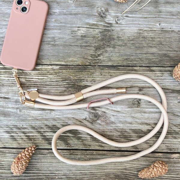 Nylon-Handykette Nele beige