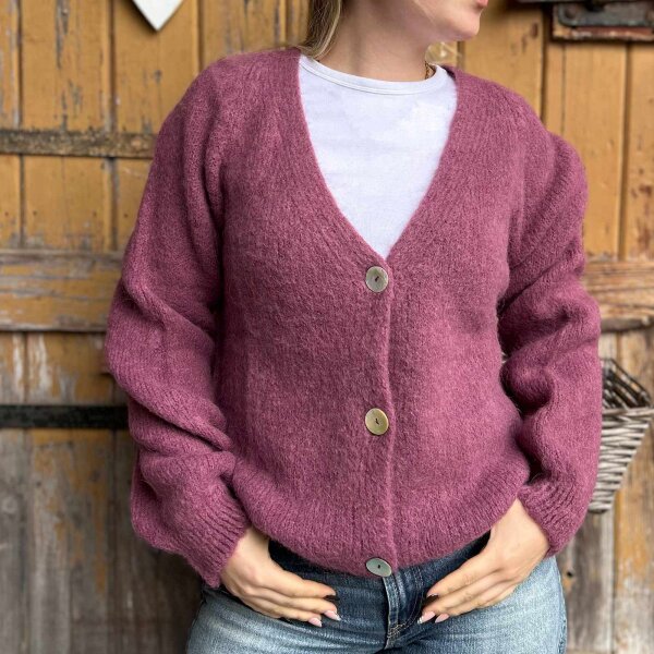 Alpaka Cardigan "berry" von Sarah & Sally